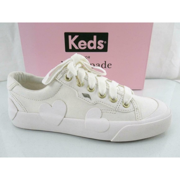 kate spade Shoes - Keds For Kate Spade New York Crew Kick Canvas Sneakers Lace Up White Size 7